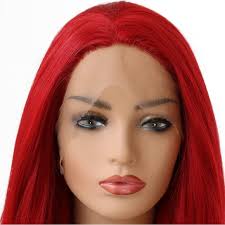 💫CHERIS 24” RED NATURAL STRAIGHT LACE FRONT WIG