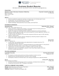 Business Student Resume Template Templates At Allbusinesstemplates Com