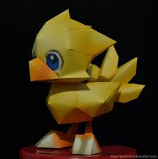 Chocobo Papercraft By Pastel Leaf On Deviantart Paper Crafts Fantasy Craft Final Fantasy