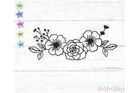 Floral Border Svg Floral Swag Svg Flower Border Svg 713542 Cut Files Design Bundles