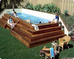 Most pool decks can be refurbished over a weekend. 15 Awesome Above Ground Pool Deck Designs Intheswim Pool Blog