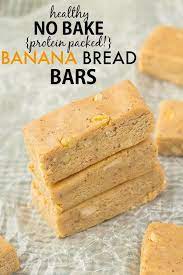 No Bake Banana Bread Protein Bars Recipe Protein Bar Recipes Protein Banana Bread Sugar Free Recipes