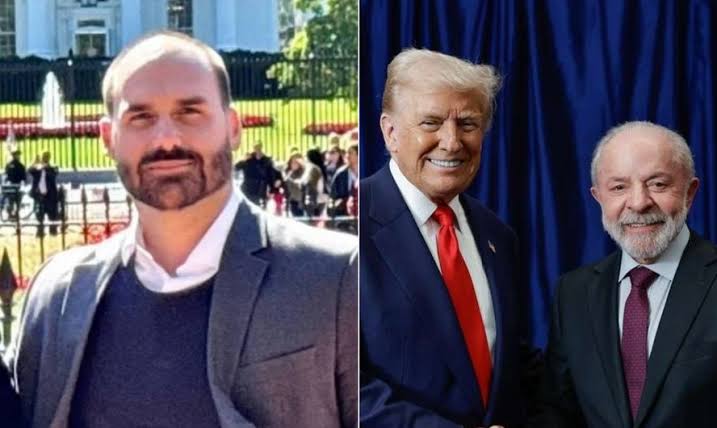 Bolsonaristas veem possível desgaste para Eduardo com reunião entre Lula e  Trump