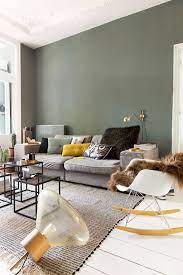 Image #12 from 29, plywood walls grey floor white wall green sofa. 37 Green And Grey Living Room Decor Ideas Digsdigs