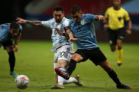 Argentina face uruguay in the second fixture in the copa america 2021 at the mané garrincha stadium in brasilia. Nzwkqutj4cq0em