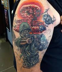 This is a stunning tattoo design because of the detail involved. The 110 Best Military Tattoos For Men Improb