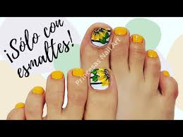 No te pierdas este super catalogo de uñas decoradas para el pie 2019 bonitas. Como Hacer Girasoles En Las Unas De Los Pies Unas Decoradas Con Esmaltes Sencillas Y Bonitas Youtube