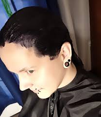 Black hair with braids for an elven look