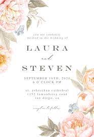 Peach Flowers Wedding Invitation Template Greetings Island Flower Wedding Invitation Free Printable Wedding Invitations Peach Wedding Flowers