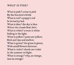 What Is Pink Christina Rossetti What Is Pink Christina Rossetti Christina Rossetti Poems