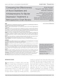 pdf comparing the effectiveness of mood stabilizers and