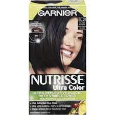 Garnier Nutrisse Reflective Blue Black Best Black Hair Color On The Market That Lasts Hair Color Hair Color For Black Hair Jet Black Hair