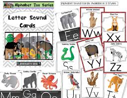 Stephan lomp hat das alphabet illustriert, mit seinem zoo abc geht es tiere gucken. Alphabet Zoo Letter Sound Anchor Cards Kindergarten Kiosk