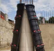 Plastic formwork for columns, beam concrete wall etc