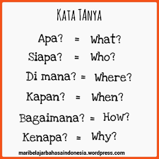 ( a ) isi tempat kosong dengan kata tanya yang sesuai. 30 Learn Indonesian Ideas Indonesian Language Indonesian Malay Language