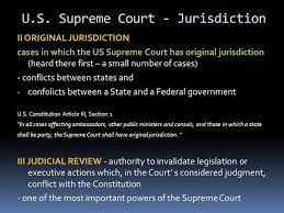 The cases in which the supreme court has original jurisdiction?i.e., where another court need not first consider the controversy?are those in which diplomats or in all other federal cases the supreme court exercises appellate jurisdiction, but subject to limitations and regulations made by congress. In Which Cases Does The U S Supreme Court Have Original Jurisdiction And In Such Cases How Does The Court Compel Compliance Quora