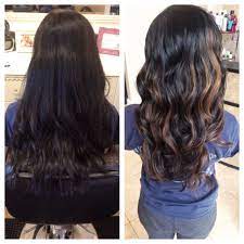 Before After Balayage Highlights Indian Hair Perfect Contrasting Color With Black Hair Balayage Hair Blonde Long Balayage Highlights Balayage Hair Purple