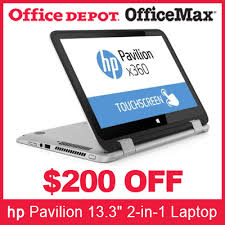 Office Depot Coupon 200 Off Hp Pavilion 13 3 2 In 1 Laptop Groupon Office Depot Hp Pavilion Coupons