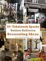 Unomor 25ft scary halloween outdoor decorations, hanging ghost halloween decor with black creepy cloth and skull mask for halloween haunted house decor party supplies 3.9 out of 5 stars 243 $14.99 $ 14. 30 Fabulously Spooky Outdoor Halloween Decorating Ideas
