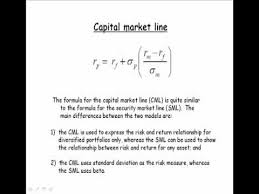 The intercept point of cml and efficient frontier would result in the most efficient portfolio securities that plot below cml or the sml are generating returns that are too low for the given risk and are overpriced. Capm Sml Cml Part I Youtube