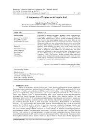 Bahasa indonesia deutsch english español français italiano polski português tiếng việt türkçe русский. Pdf A Taxonomy Of Malay Social Media Text