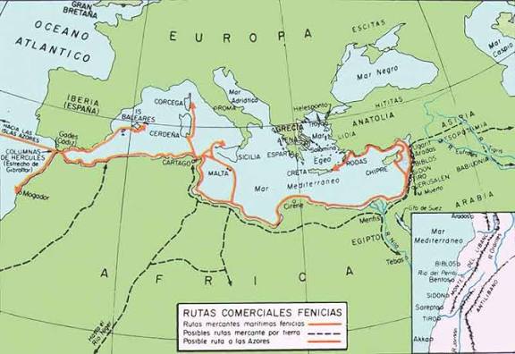 Expansión y colonización fenicia - Historia Universal