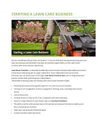 Ed ramsden explains how he does it: Starting A Lawn Care Business