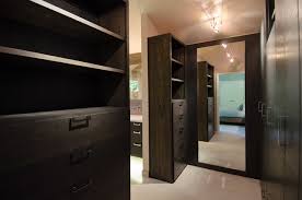 Floor plan of master bedroom and large bathroom walk in closet page 1 line 17qq. Master Bedroom Walk Through Closet Custom Cabinetry Contemporary Wardrobe Portland By Pangaea Interior Design Portland Or Houzz