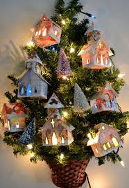 Sweet Little Putz Glitter Houses Church Village House Etsy Recycle Christmas Cards Christmas Card Crafts Xmas Crafts