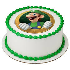 These are ideal birthday party planner ideas! Super Mario Luigi 7 5 Round Edible Cake Topper Each Walmart Com Walmart Com