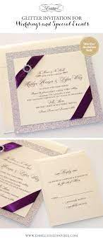 Glitter Wedding Invitation Elegant Wedding Invitation Romantic Invitation Vintage Wedding Invitation Ivory Silver Marilyn Sample Purple Wedding Invitations Glitter Wedding Invitations Wedding Invitations Diy