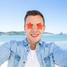 Gafas Estrella De Fiesta Sin Marco Estilo Pentagrama