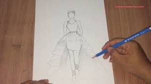 Fete rochie din viscoză cu desen. How To Draw A Girl With Beautiful Dress Cum SÄƒ Desenezi O FatÄƒ Cu Rochie FrumoasÄƒ Youtube