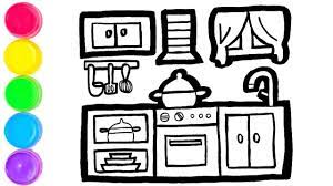 They are similar to dress patterns. Draw Kitchen Set Step By Step Easy Drawing For Kids How To Draw Kitchen Set Easy Steps Youtube