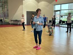 Senior center line dance instructor talks about the class
