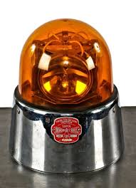 Hard To Find All Original C 1960 S New Old Stock Vintage American Revolving Beacon Amber Or Orange Danger Or Warning Siren Light With Box And Accessories Lights And Sirens Emergency Lighting