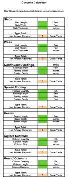 Check spelling or type a new query. Construction Estimating Sheets Concrete Calculator Sheet