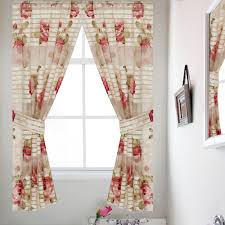 bathroom window curtain set with