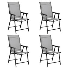 Outdoor Folding Arm Chairs Set Of 4 Lightweight Folding Chairs Sling Back Chair With Rustproof Metal Frames Portable Patio Furniture Chairs Camping Deck Dining Chairs With Armrest B923 Walmart Com Walmart Com