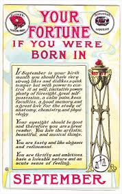Your Fortune If You Were Born In September Sapphire Birthstone Postcard Ebay Virgo Quotes Horoscope Virgo Facts