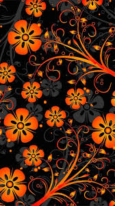 Black And Orange Wallpaper Pin On Floral Mania