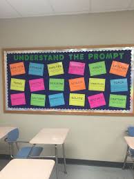 Understand Testing Prompts Bulletin Board Classroom Highschool Decor Https Ww English Classroom Decor Science Classroom Decorations Classroom Decor Middle