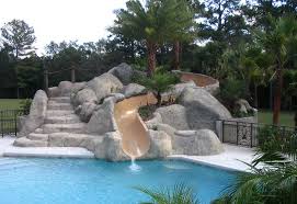 Single Flume Landscape Hillside Slides Pool Landscaping Swimming Pool Landscaping Backyard Shop slides at doheny's water warehouse.