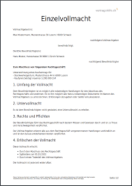 Vollmachtgeber kann die vollmacht zeitlich befristen. Einzelvollmacht Schweiz Kostenlos Online Als Pdf Erstellen