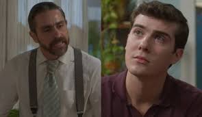 Edu segue Nelson e flagra o pai se encontrando com outra mulher: "Você tem  uma amante?"