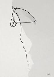 Onelinehorse 2803 Art Print Horse Tattoo Horse Drawings Horse Art