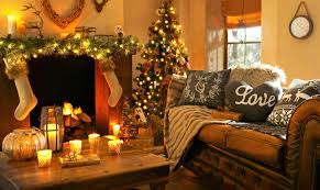 Winter loft style room decorated with original woden christmas tree, bulbs light garland. 260 Living Room Hd Wallpapers Background Images