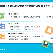 Excel skills to consider listing on your resume include: Microsoft Office Skills For Resumes Cover Letters