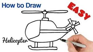 Then draw a long rectangle at the top, and draw two blades at the top of it. How To Draw A Helicopter Easy Drawing For Beginners Youtube