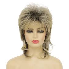 Amazon.com : Dai Cloud Blonde Mullet Wig for Women Shaggy Shoulder Length  Layered Wig 70s 80s Wigs Cosplay Daily Hair Wigs (Black Mix Blonde) :  Beauty & Personal Care